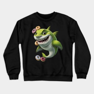 Sherk Underwater Antics Of The Bad Guy Funny Adventures With Donuts Crewneck Sweatshirt